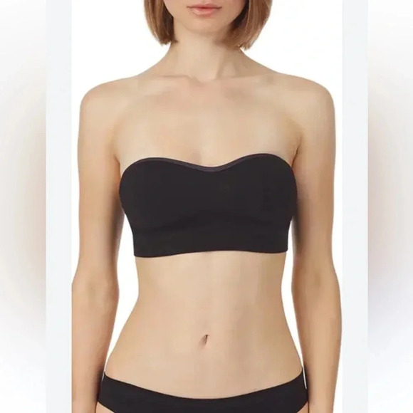 OnGossamer Cabana Seamless Strapless Black Bra Women’s Small - Picture 1 of 5